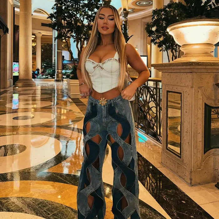 *Fashionistas Only High Waist Contract Jeans