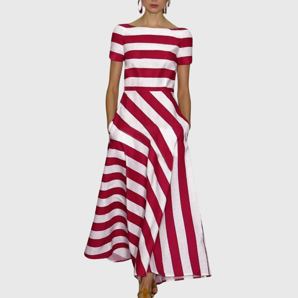 Nabalu Elowen | Women’s Striped Casual Midi Dress