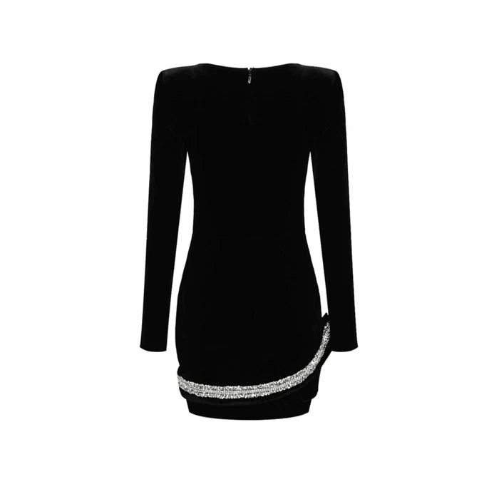 Mermaid Way Feverish Kiss Diamond Snake Velvet Mini Dress