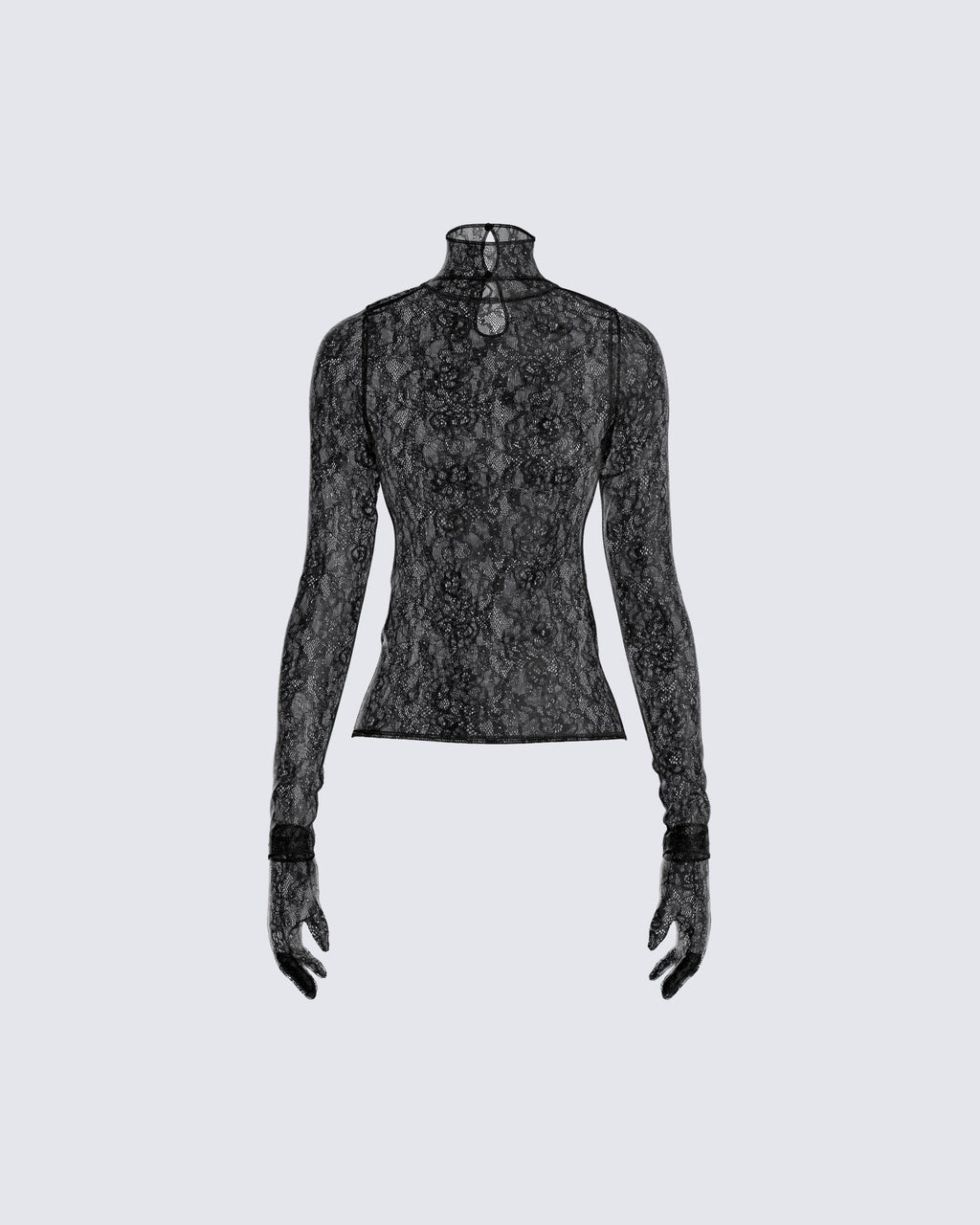 Shia Black Lace Top and Gloves
