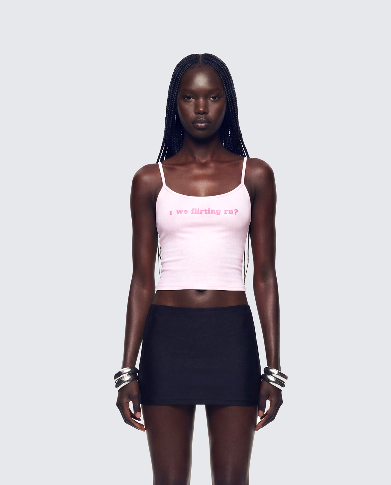 Finesse Callie Slogan Jersey Cami Top