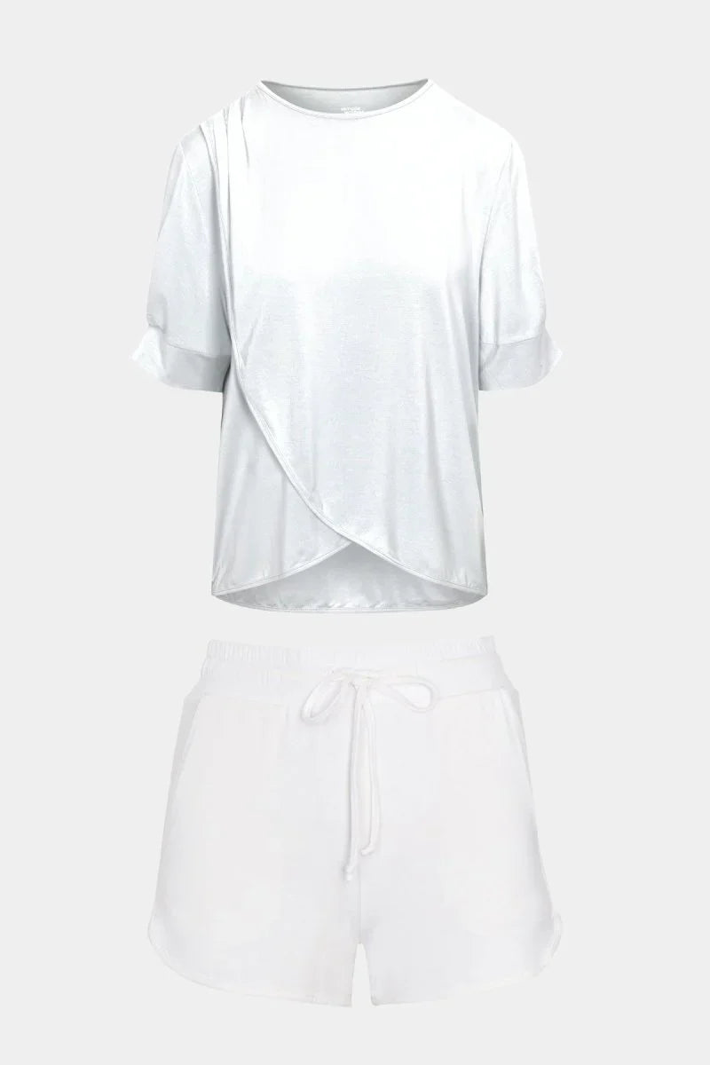 Simple Wishes Giselle Nursing Lounge Short Set - Discontinued Color