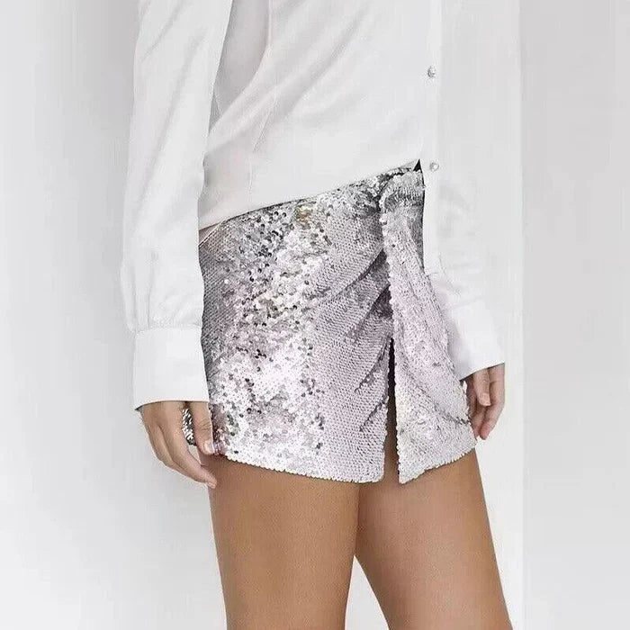 Mermaid Way Glitter Bling Sequin Mini Skirt