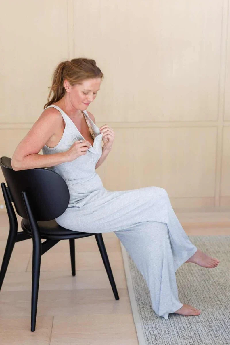 Simple Wishes Grace Ribbed Nursing Jumpsuit