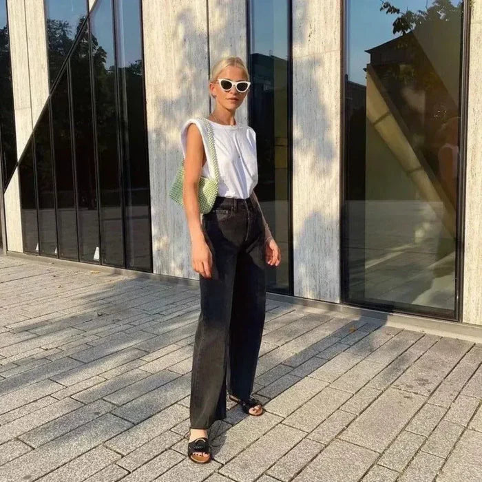 *Harbor Light Blue High-Waist Jeans