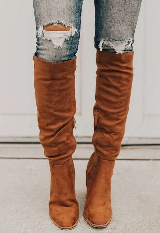 Harper & Lane Eliana - Suede Knee Boots