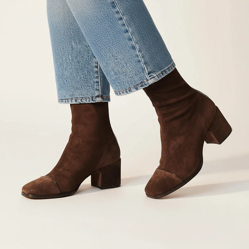 Harper & Lane Jamie - Suede Square Toe Boots