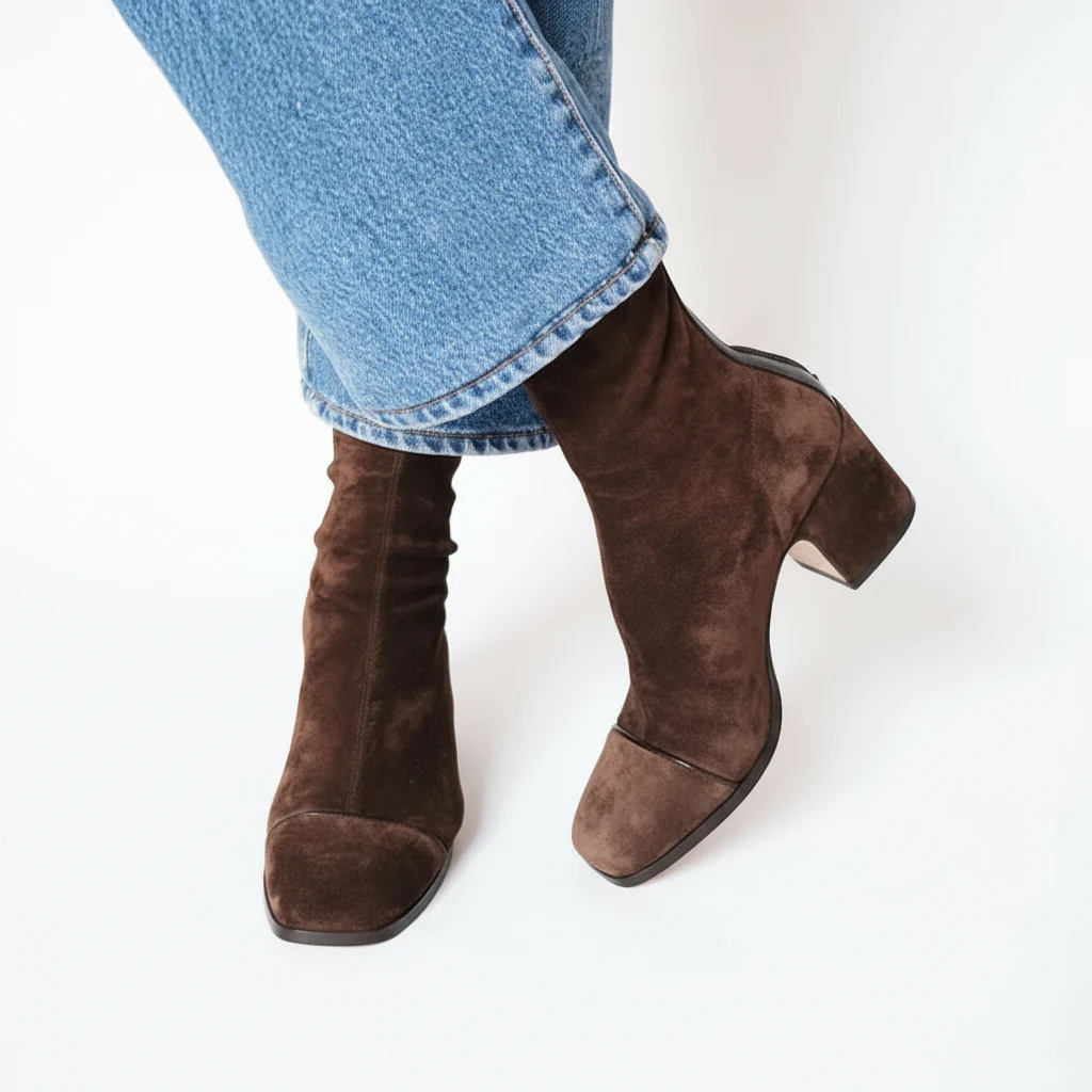 Harper & Lane Jamie - Suede Square Toe Boots