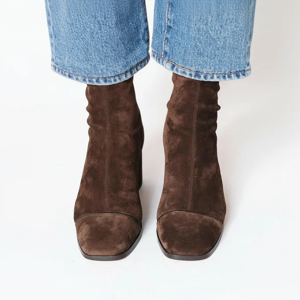 Harper & Lane Jamie - Suede Square Toe Boots