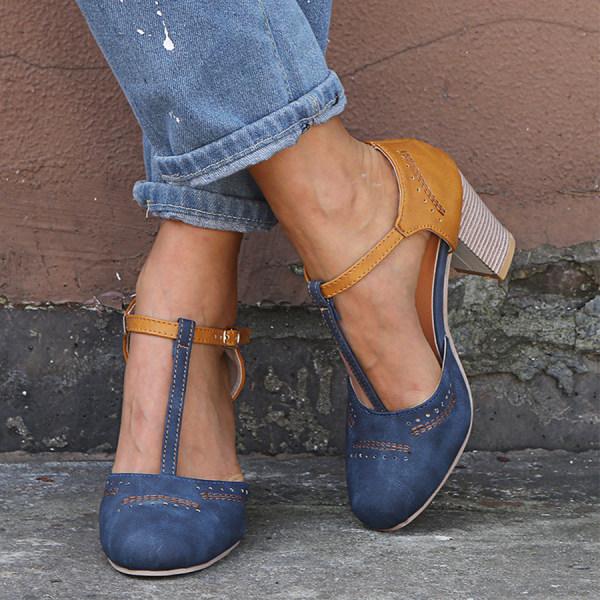 Harper & Lane Colleen - T-Strap Block Heels
