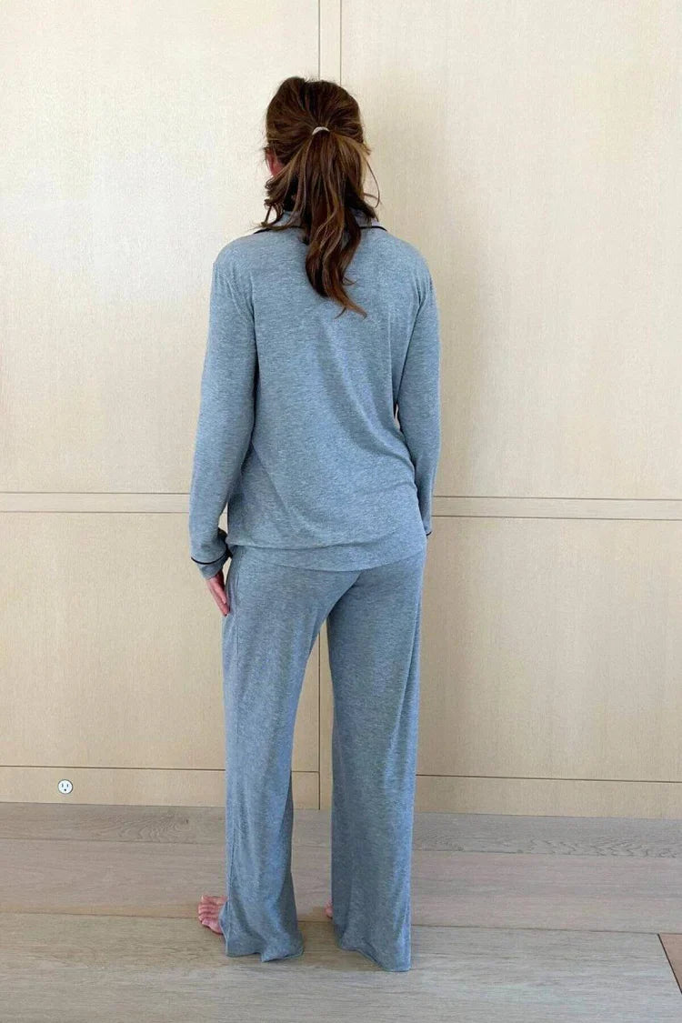 Simple Wishes Juliette Ribbed Long Sleeve Pajama Set