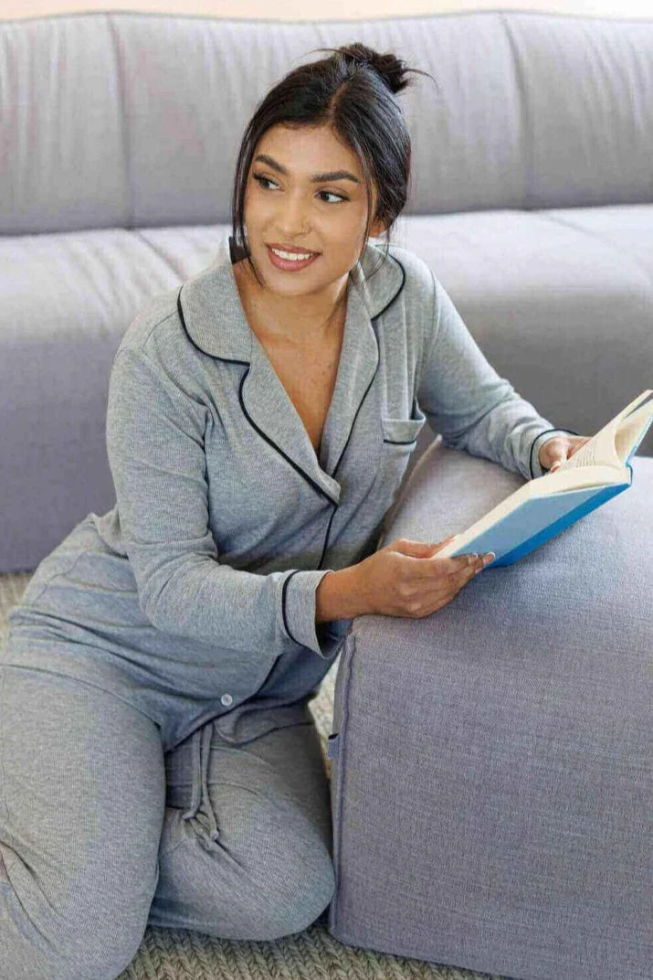 Simple Wishes Juliette Ribbed Long Sleeve Pajama Set
