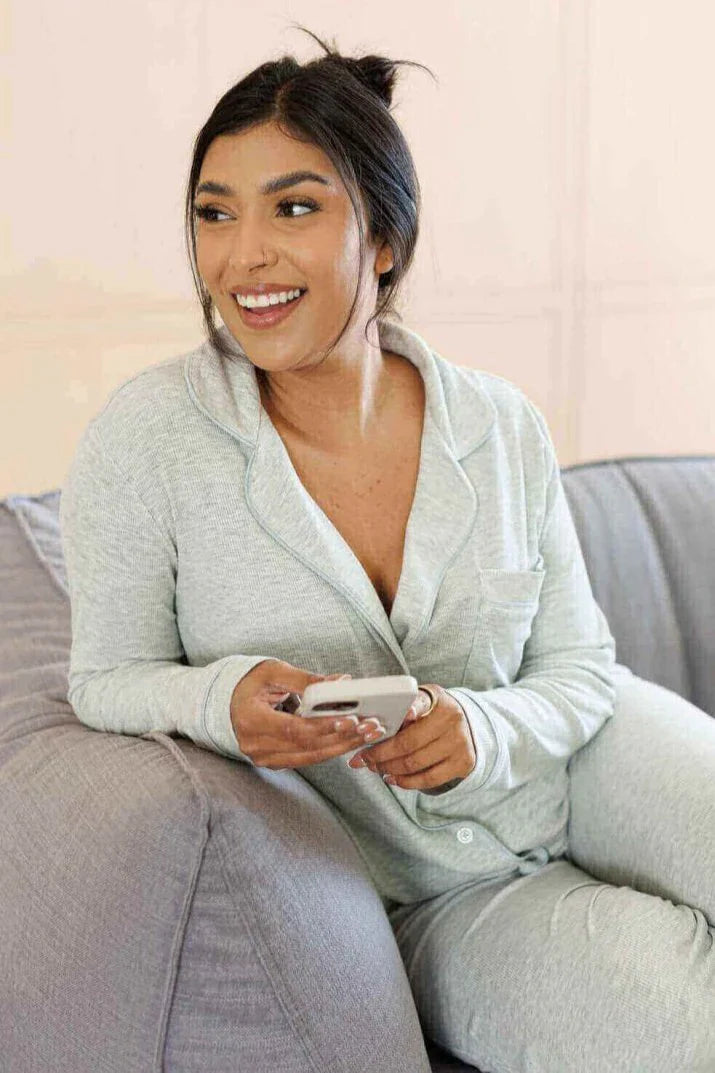 Simple Wishes Juliette Ribbed Long Sleeve Pajama Set