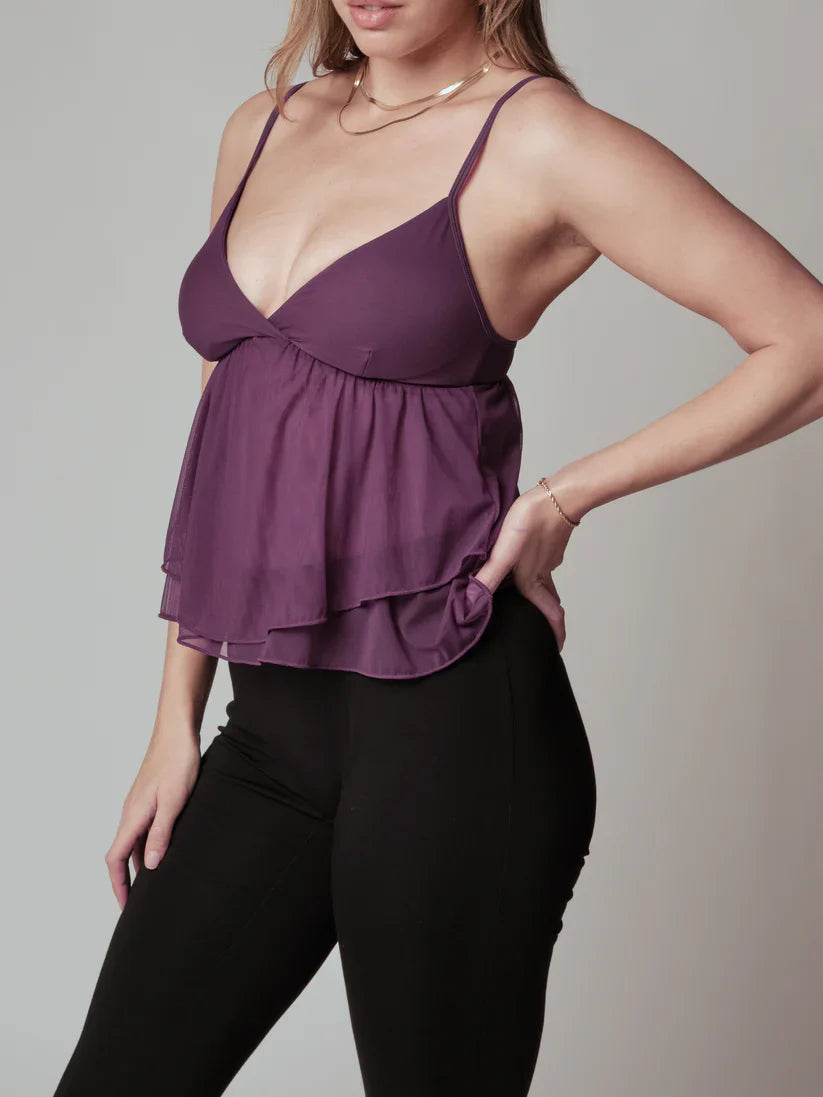 Klassy Mesh Flowy Cami