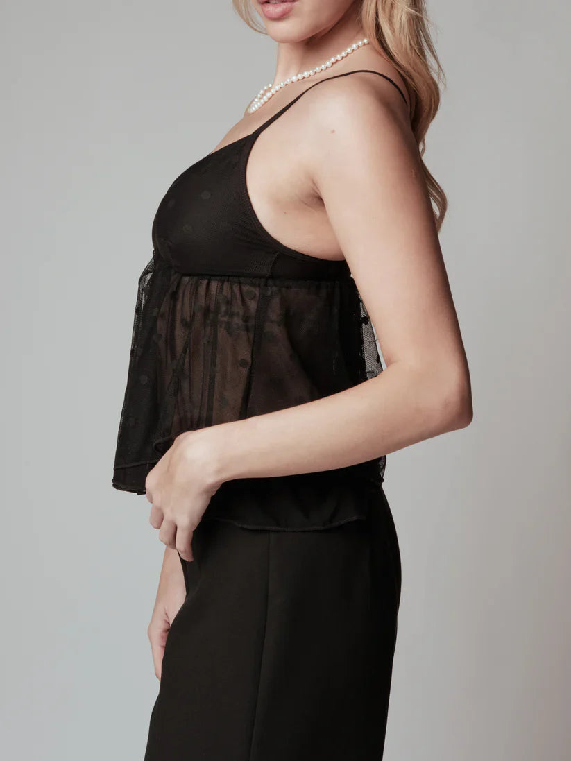Klassy Mesh Flowy Cami