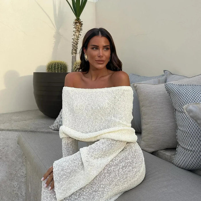 *Love Story Off-Shoulder Maxi Dress