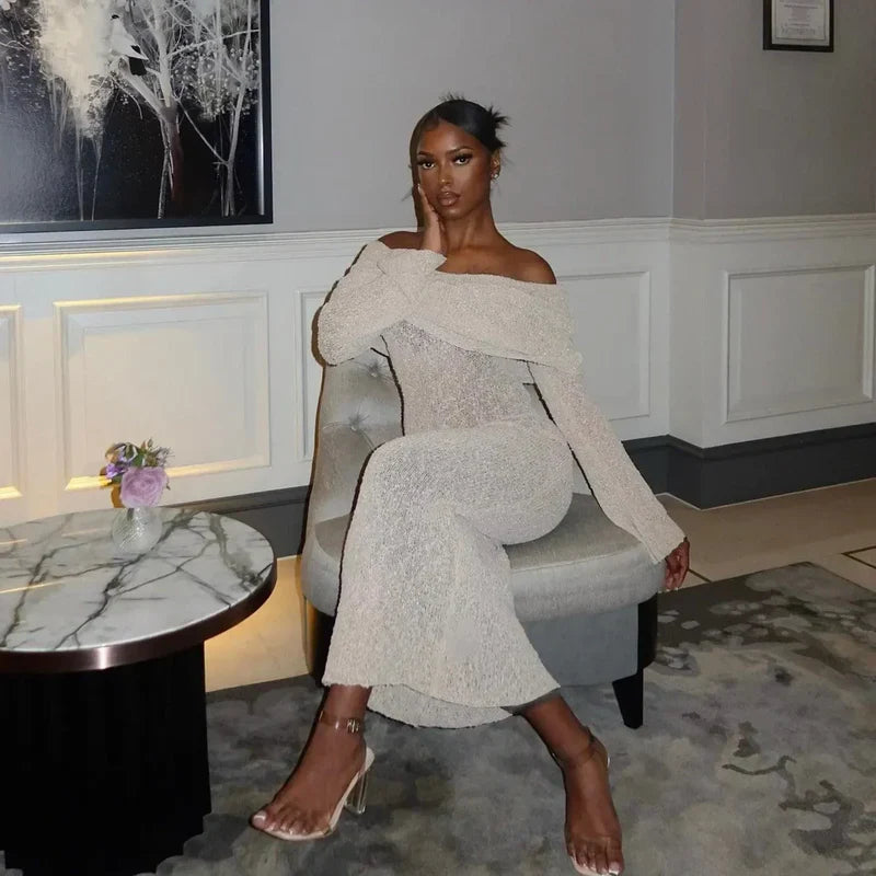 Mermaid Way Love Story Off-Shoulder Maxi Dress