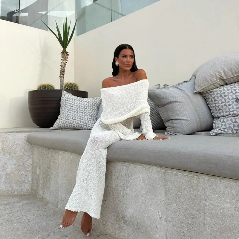 Mermaid Way Love Story Off-Shoulder Maxi Dress