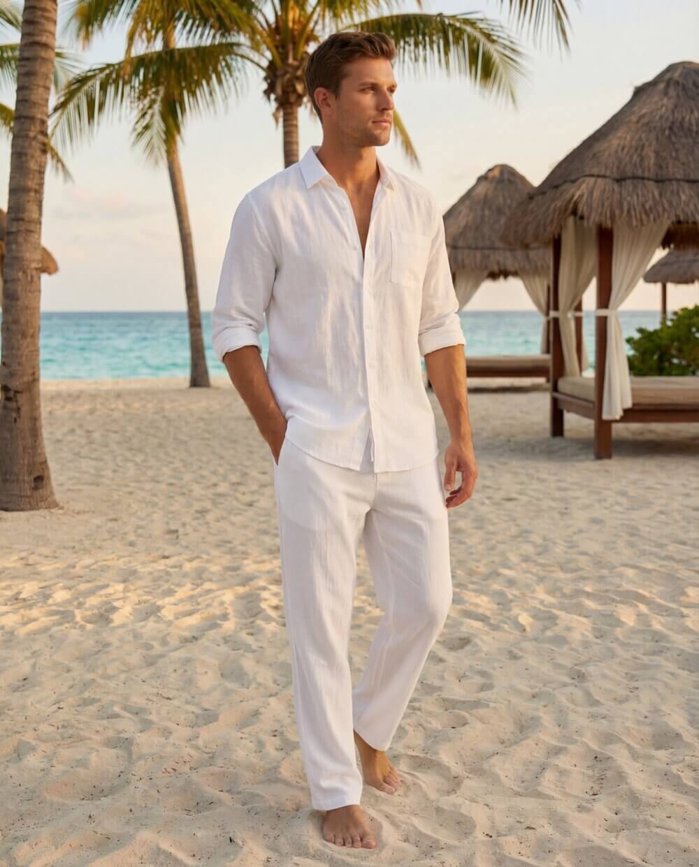 Cotton Natural Men's D’Angelo Pants