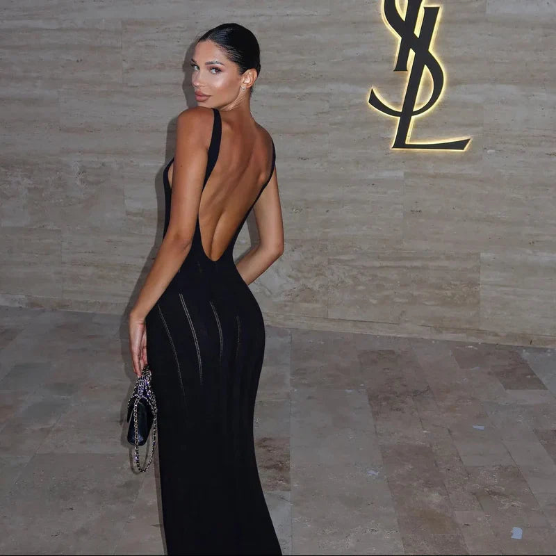 Mermaid Way Nyx Knitted Backless Maxi Dress