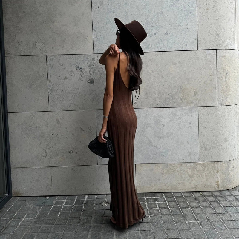 Mermaid Way Nyx Knitted Backless Maxi Dress