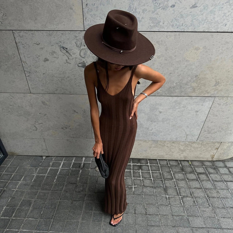 Mermaid Way Nyx Knitted Backless Maxi Dress