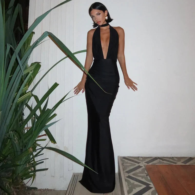 Mermaid Way Only Invites Elegant Yellow Maxi Dress