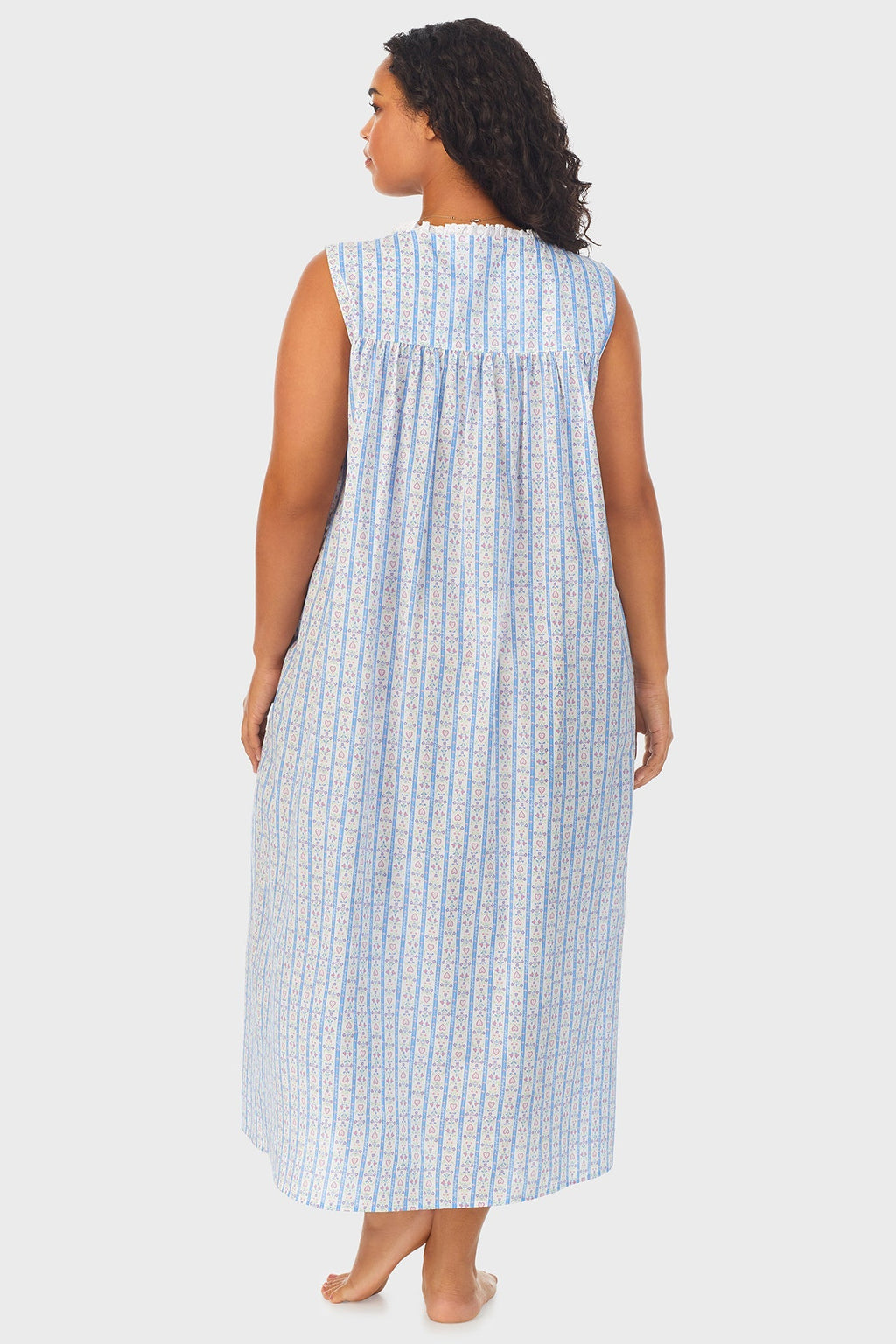 Lanz of Salzburg Women's Tyrolean Heart Cotton Nightgown Plus