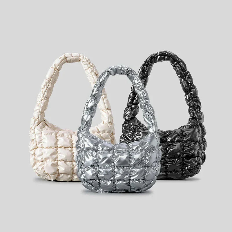 Mermaid Way Pufira Ruched Quilted Shoulder Bag
