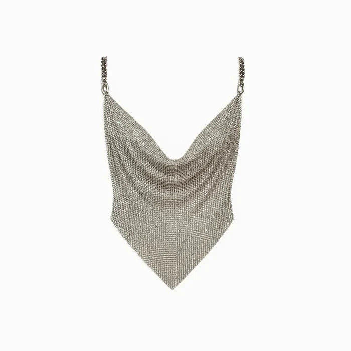 *Rhode Diamond Mesh Chain Top