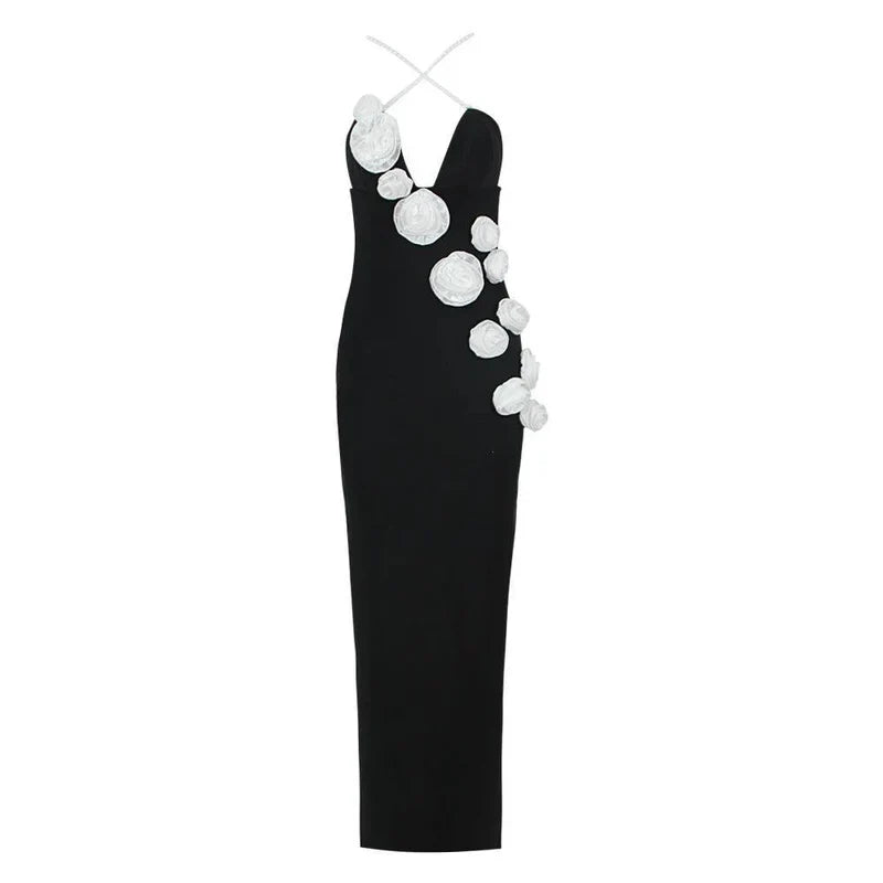 Mermaid Way Riverside 3D Flower Maxi Dress