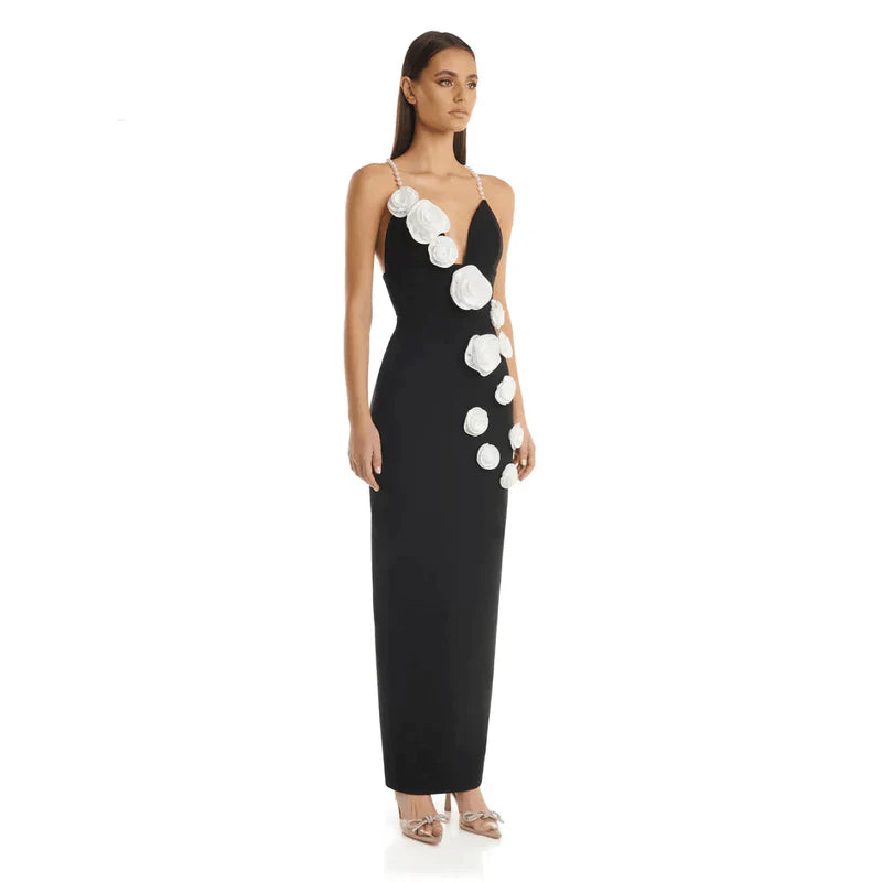 Mermaid Way Riverside 3D Flower Maxi Dress