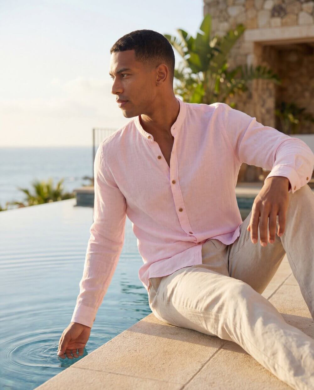 Cotton Natural Men's Luigi Pink Shirt