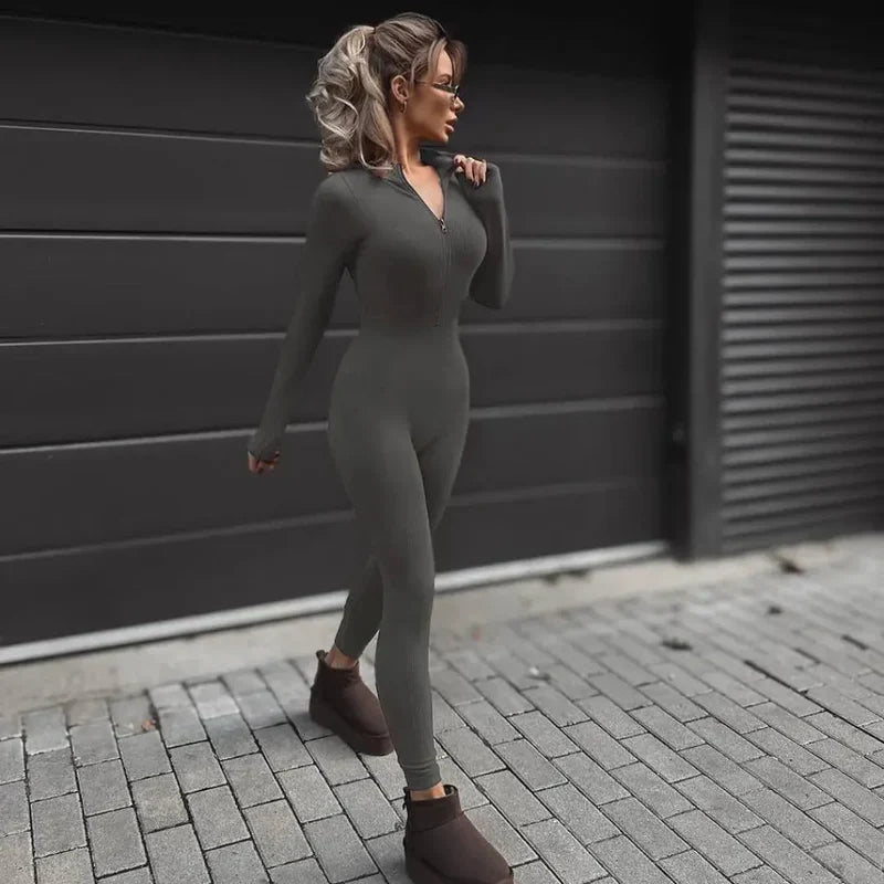 Mermaid Way Second Skin Long Sleeve Jumpsuit