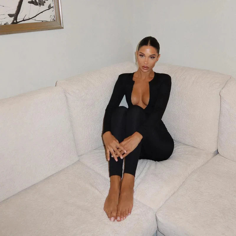 Mermaid Way Second Skin Long Sleeve Jumpsuit