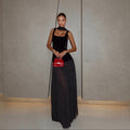 Mermaid Way Secret Look Maxi Dress With Scarf Detail