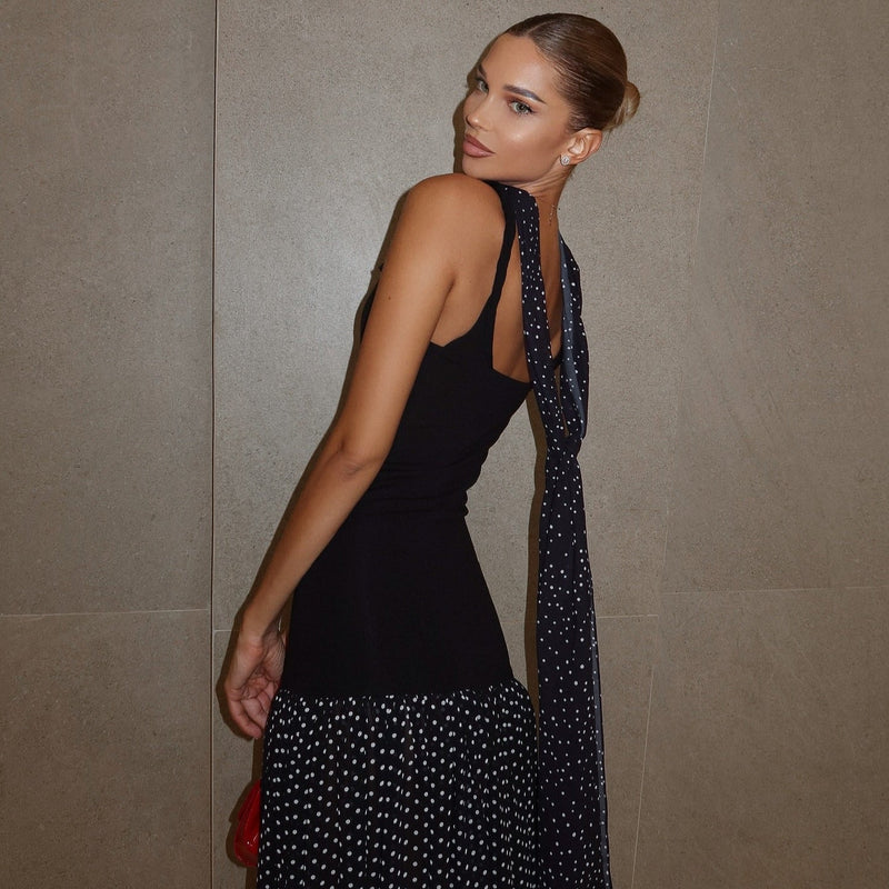 Mermaid Way Secret Look Maxi Dress With Scarf Detail