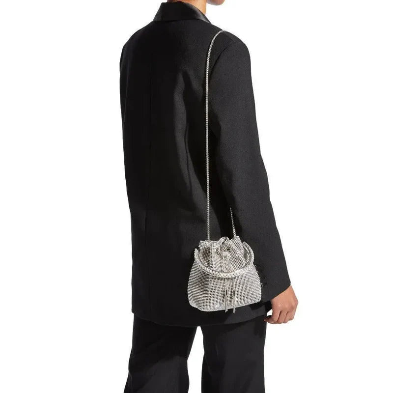 Mermaid Way Splendor Crystal Handle Tassel Diamond Bag