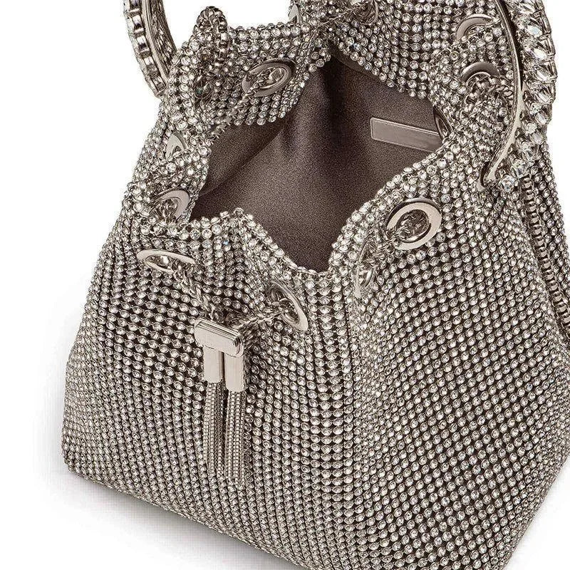 Mermaid Way Splendor Crystal Handle Tassel Diamond Bag