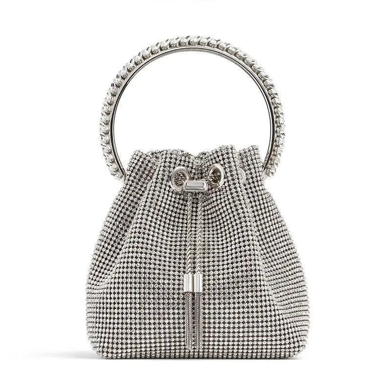 Mermaid Way Splendor Crystal Handle Tassel Diamond Bag