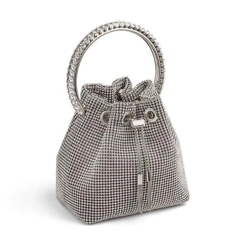 Mermaid Way Splendor Crystal Handle Tassel Diamond Bag