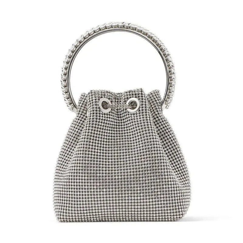 Mermaid Way Splendor Crystal Handle Tassel Diamond Bag