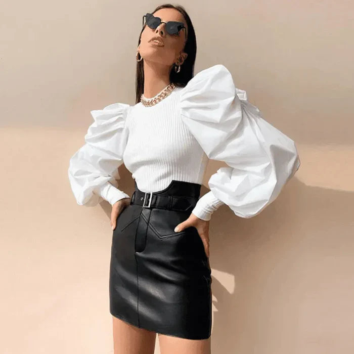 *Stella Cozy White Knit Sweater