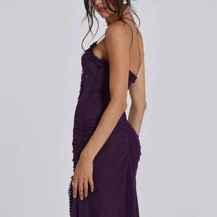 Mermaid Way Stolen Kiss Ruched Maxi Dress