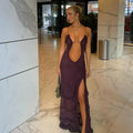 Mermaid Way Stolen Kiss Ruched Maxi Dress