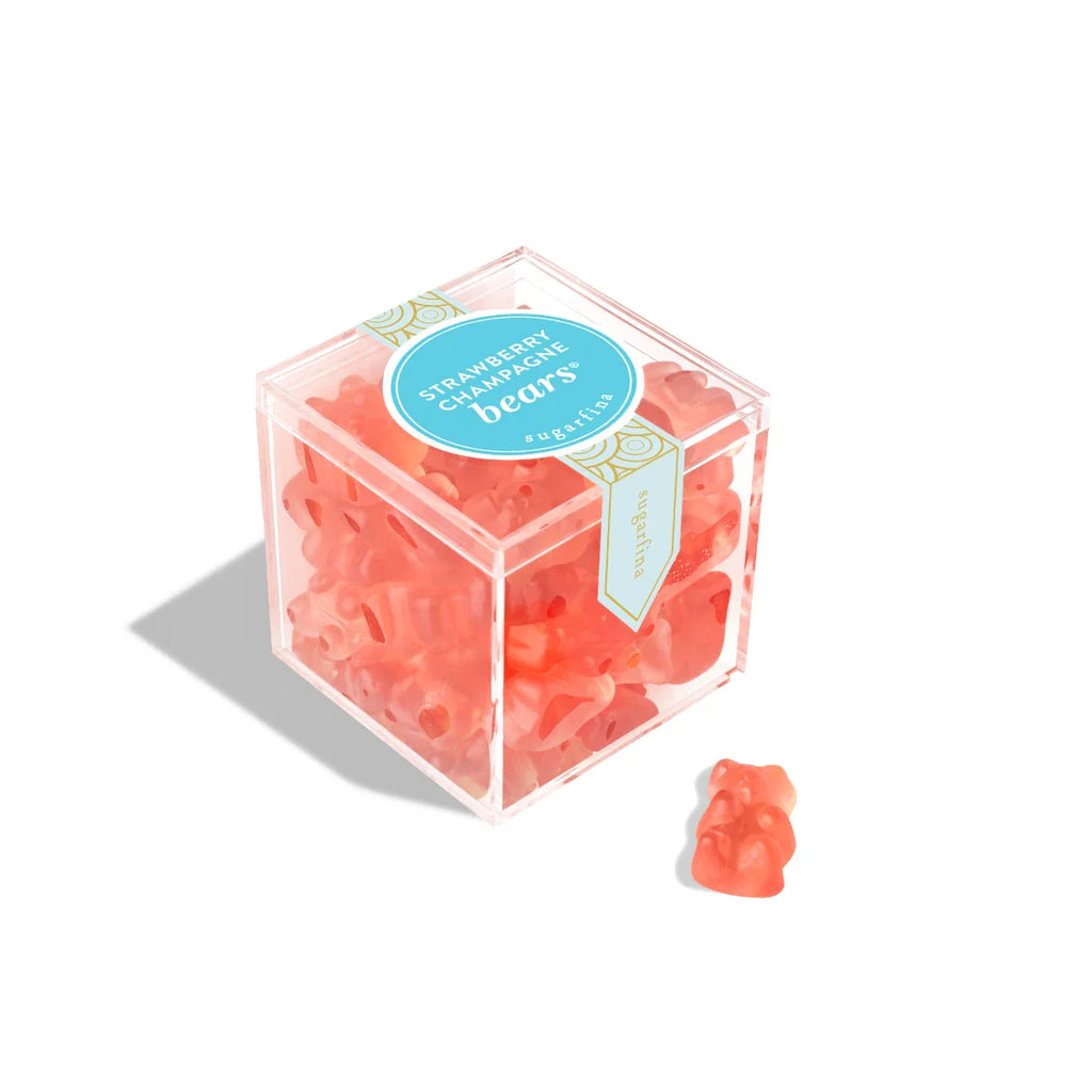 Sugarfina Strawberry Champagne Bears - Small Candy Cube