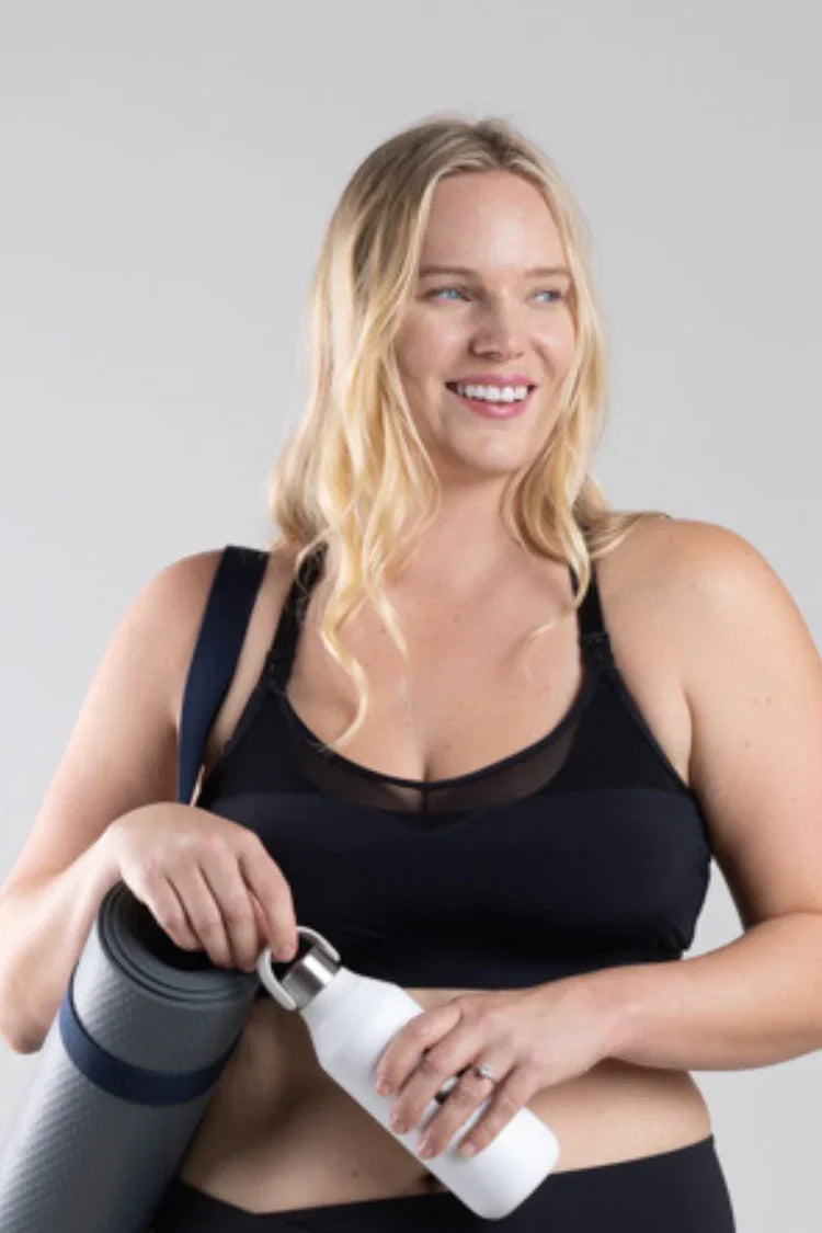 Simple Wishes SuperMom Racerback Sport Bra for Hands-Free Pumping & Nursing
