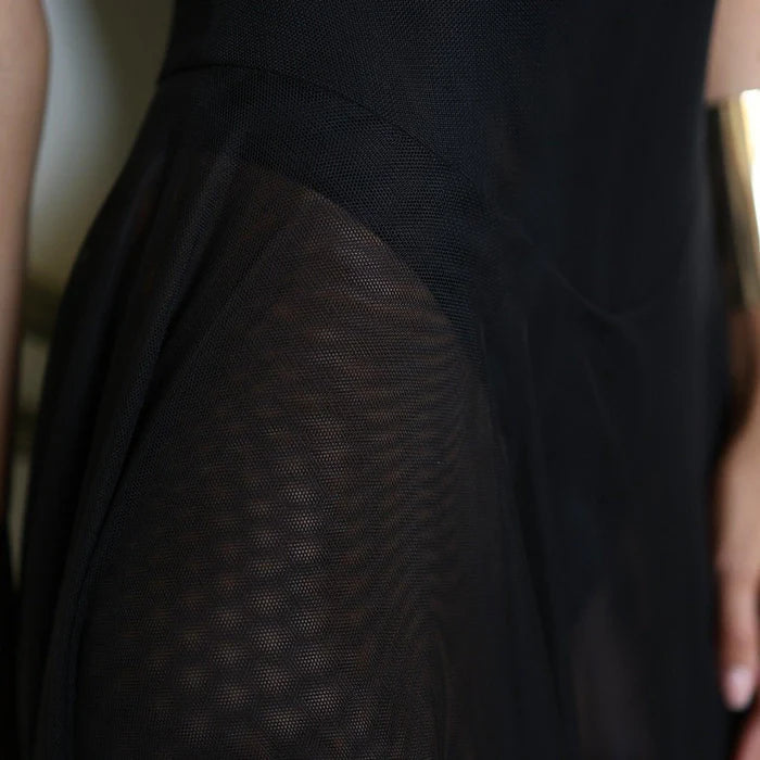 *Tea Party Mesh Maxi Dress