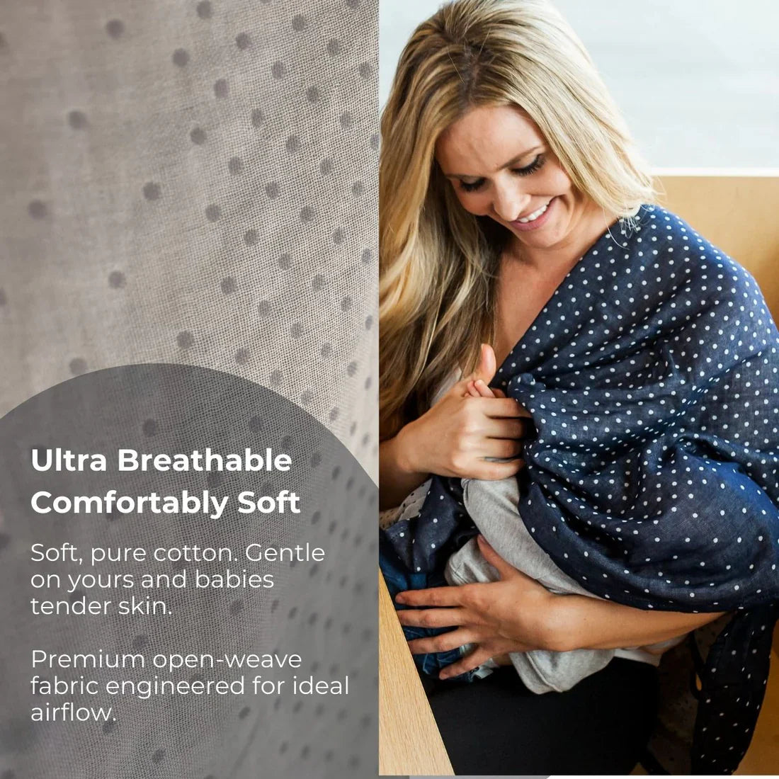 Simple Wishes The Haven 100% Cotton 7-in-1 Nursing Cover
