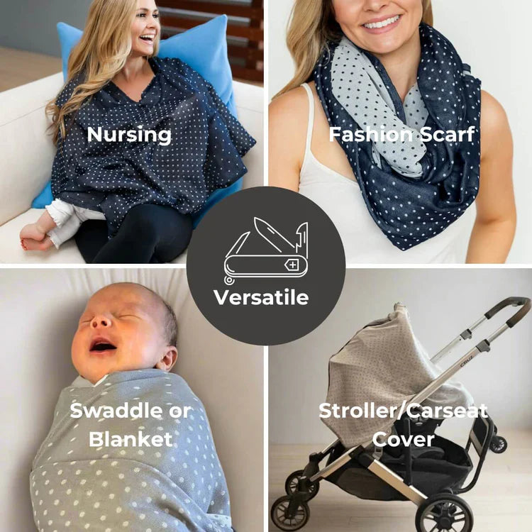Simple Wishes The Haven 100% Cotton 7-in-1 Nursing Cover